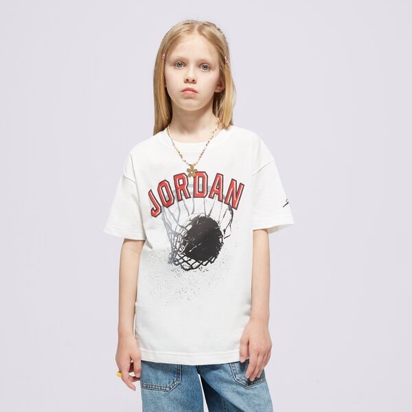 T krekli bērniem JORDAN T-KREKLS JORDAN HOOP STYLE SS TEE GIRL 45c991-782 krāsa balta