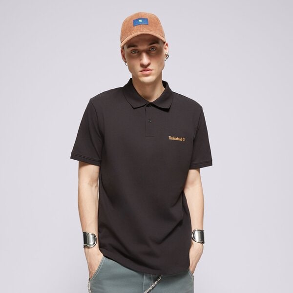 Vīriešu t krekli TIMBERLAND POLO SMALL LOGO PRINT POLO tb0a5qq60011 krāsa melna