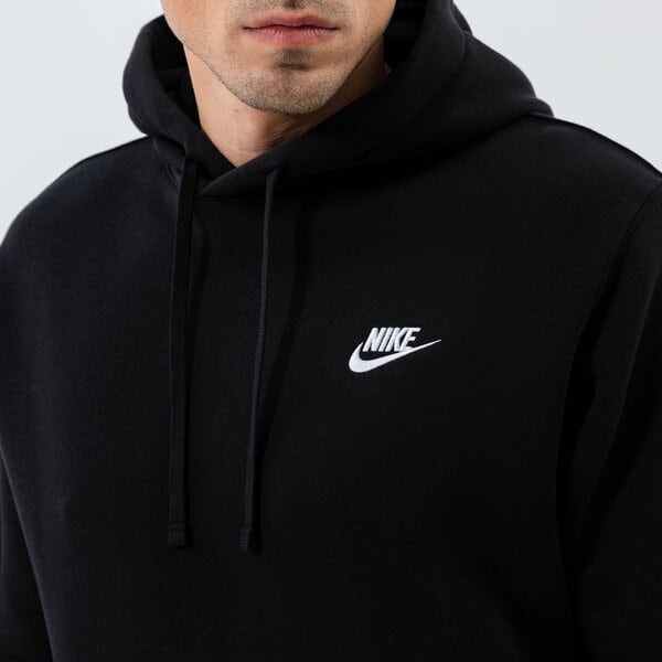 Vīriešu džemperis NIKE  DŽEMPERIS AR KAPUCI  SPORTSWEAR CLUB FLEECE bv2654-010 krāsa melna