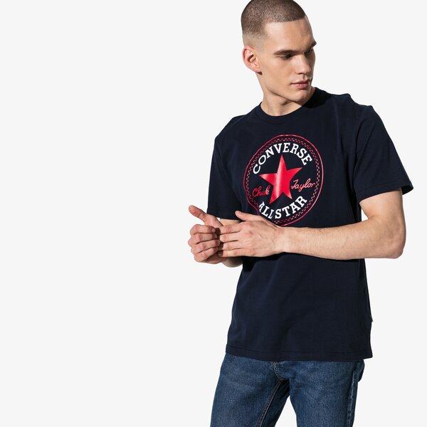 Vīriešu t krekli CONVERSE T-SHIRT SS CHUCK PATCH TEE 10007887-a02 krāsa tumši zila