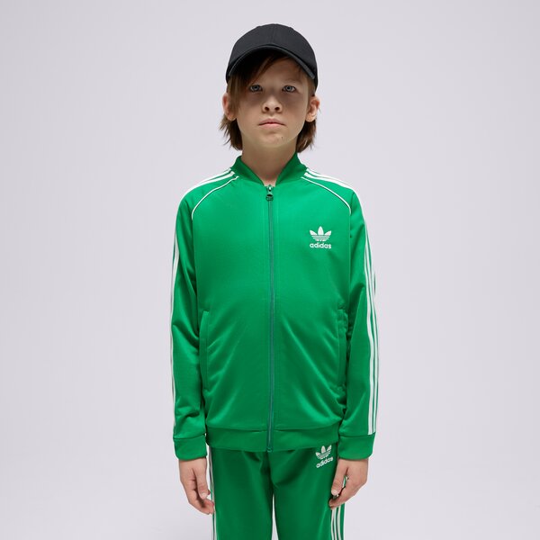 Džemperi bērniem ADIDAS DŽEMPERIS AR RĀVĒJSLĒDZĒJU  SST TRACK TOP BOY in4744 krāsa zaļa