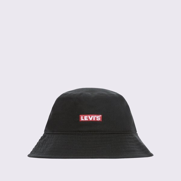  LEVI'S PLATMALE BUCKET HAT - BABY TAB LOGO d6249-0001 krāsa melna