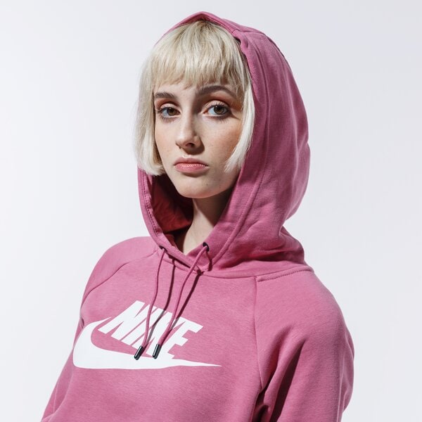 Sieviešu džemperis NIKE  DŽEMPERIS AR KAPUCI  SPORTSWEAR ESSENTIAL bv4126-614 krāsa rozā