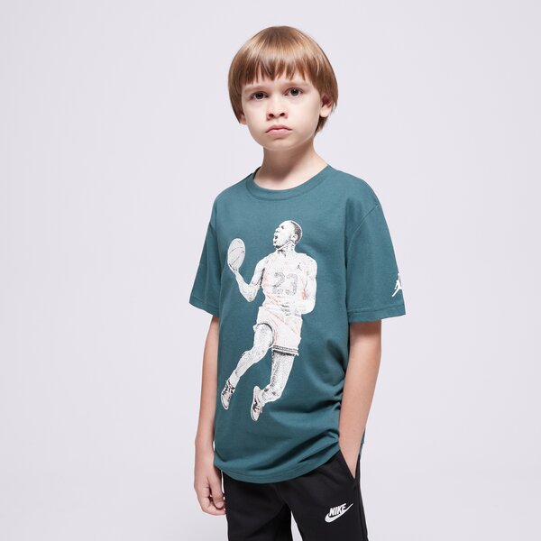 T krekli bērniem JORDAN T-KREKLS JDB AIR JORDAN DOTS SS TEE BOY 95d254-ei8 krāsa zaļa