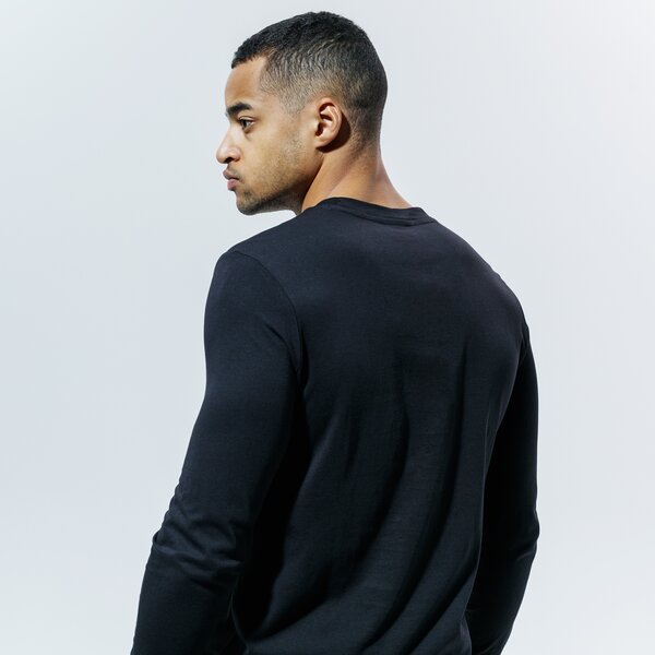 Vīriešu t krekli CHAMPION T-SHIRT CREWNECK LONG SLEEVE T-SHIRT 214748kk001 krāsa melna