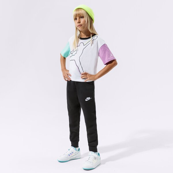 Bērnu bikses NIKE BIKSES SPORTSWEAR CLUB FLEECE GIRL dc7207-010 krāsa melna