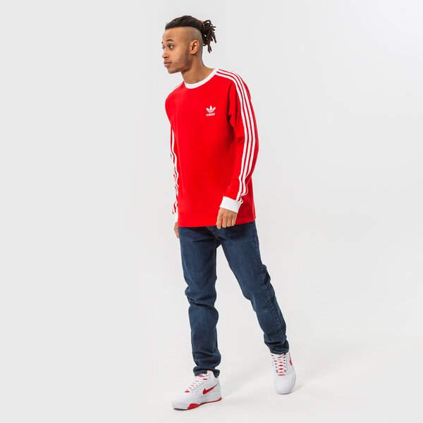 Vīriešu t krekli ADIDAS T-KREKLS 3-STRIPES LS T he9532 krāsa sarkana