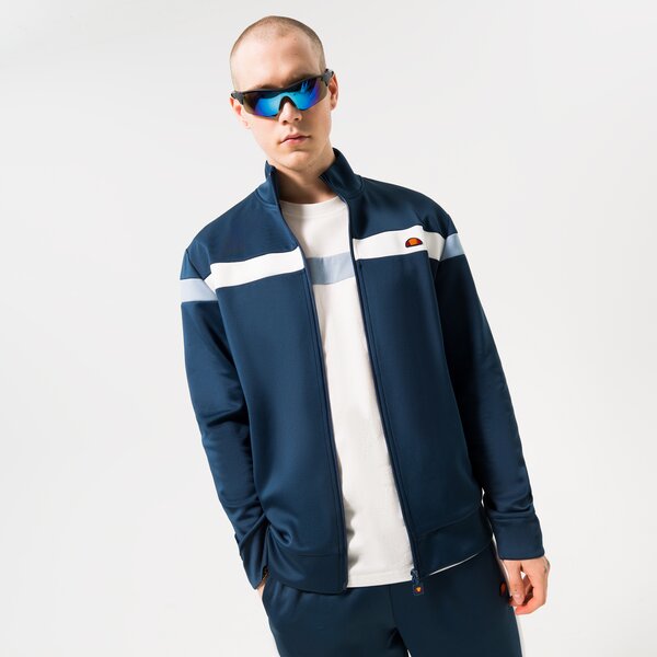 Vīriešu džemperis ELLESSE DŽEMPERIS AR RĀVĒJSLĒDZĒJU    SPINELLA TRACK TOP DBL shr17431420 krāsa zila