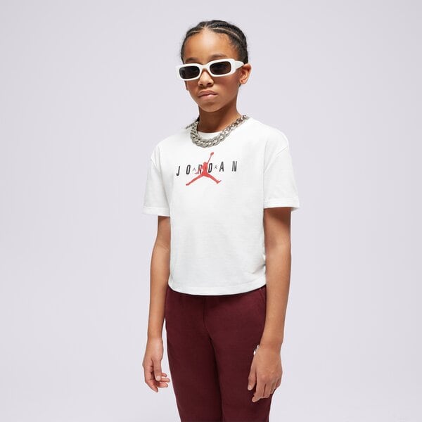 T krekli bērniem JORDAN T-KREKLS MJ HBR SUSTAINABLE TEE GIRL 45b923-001 krāsa balta