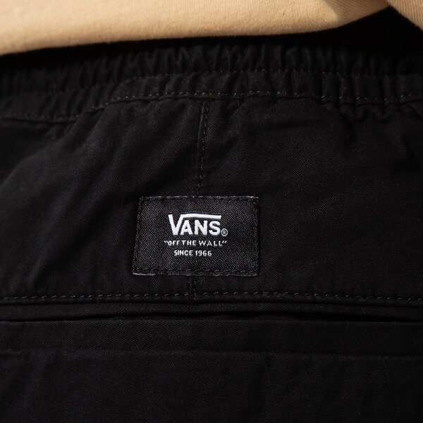 Vīriešu bikses VANS BIKSES RANGE BAGGY TAPERED ELASTIC PANT vn00000dblk1 krāsa melna