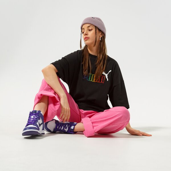 Krekli sievietēm PUMA T-SHIRT ESS+ RAINBOW TEE 848428 01 krāsa melna