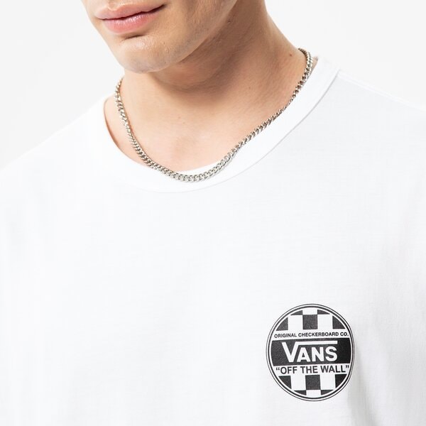 Vīriešu t krekli VANS T-KREKLS OFF THE WALL CHECK GRAPHIC LS TEE vn0a7s6zwht1 krāsa balta