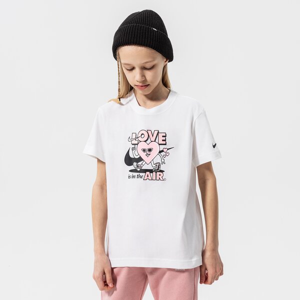 T krekli bērniem NIKE T-SHIRT G NSW TEE DPTL VALENTINE GIRL do1327-100 krāsa balta