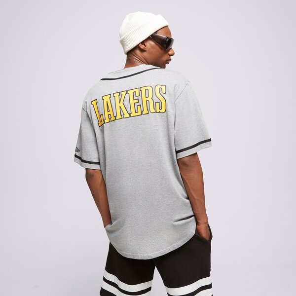 Vīriešu t krekli NEW ERA T-SHIRT NBA BASEBALL JERSEY BULLS LOS ANGELES LAKERS 60357098 krāsa pelēka