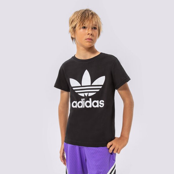 T krekli bērniem ADIDAS T-SHIRT TREFOIL TEE BOY dv2905 krāsa melna