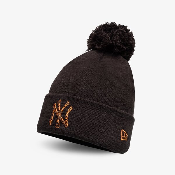 Vīriešu ziemas cepure NEW ERA CEPURE INFILL BOBBLE BEANIE NYY BLK NEW YORK YANKEES 60284996 krāsa melna