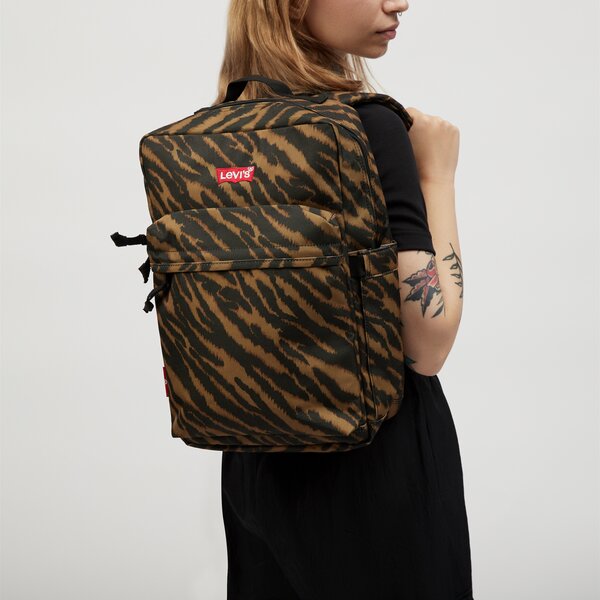 Bērnu mugursoma LEVI'S MUGURSOMA L-PACK STANDARD ISSUE d5501-0008 krāsa brūna