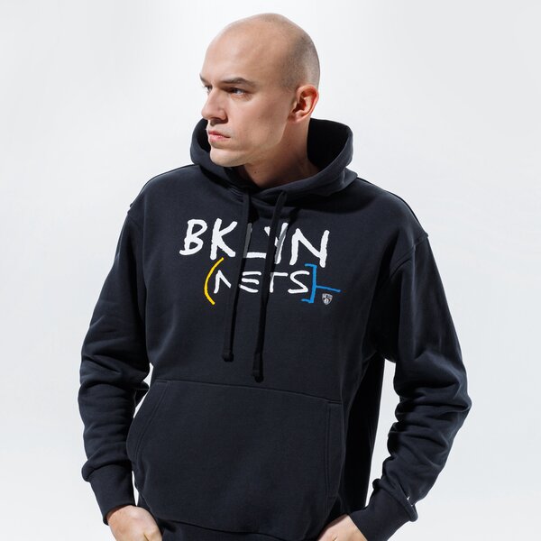 Vīriešu džemperis NIKE  DŽEMPERIS AR KAPUCI  BROOKLYN NETS ESSENTIAL CITY EDIT cn2529-010 krāsa melna