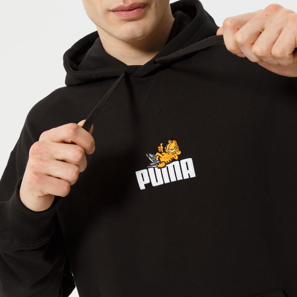 Vīriešu džemperis PUMA  DŽEMPERIS AR KAPUCI  PUMA X GARFIELD HOODIE 534435 01 krāsa melna