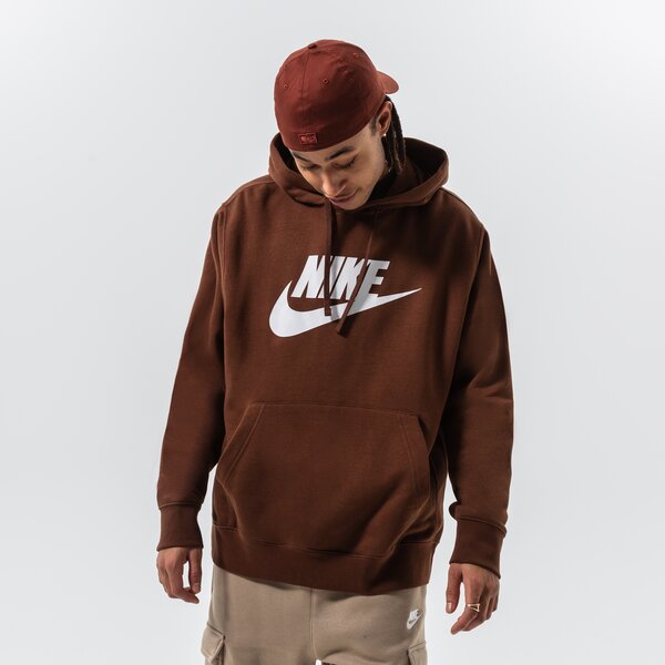 Vīriešu džemperis NIKE  DŽEMPERIS AR KAPUCI  SPORTSWEAR CLUB FLEECE bv2973-259 krāsa brūna