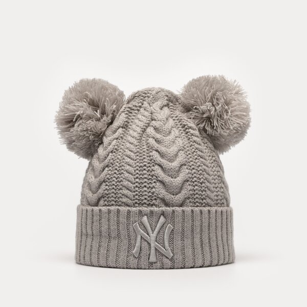 Sieviešu ziemas cepure NEW ERA CEPURE WMNS DOUBLE POM NYY HGR NEW YORK YANKEES HGR 60284834 krāsa pelēka