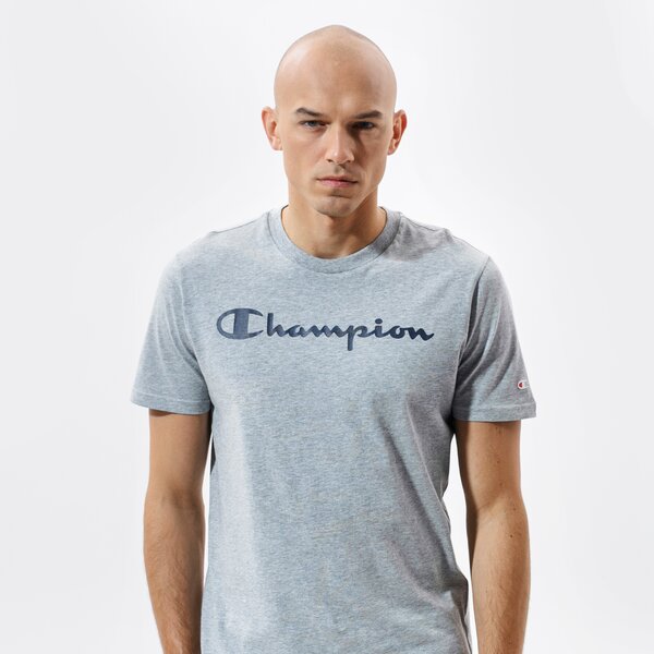 Vīriešu t krekli CHAMPION T-SHIRT CREWNECK T-SHIRT 216957em006 krāsa pelēka