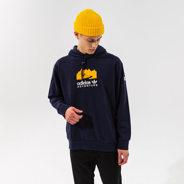 Vīriešu džemperis ADIDAS  DŽEMPERIS AR KAPUCI  LOGO HOODIE h09064 krāsa melna