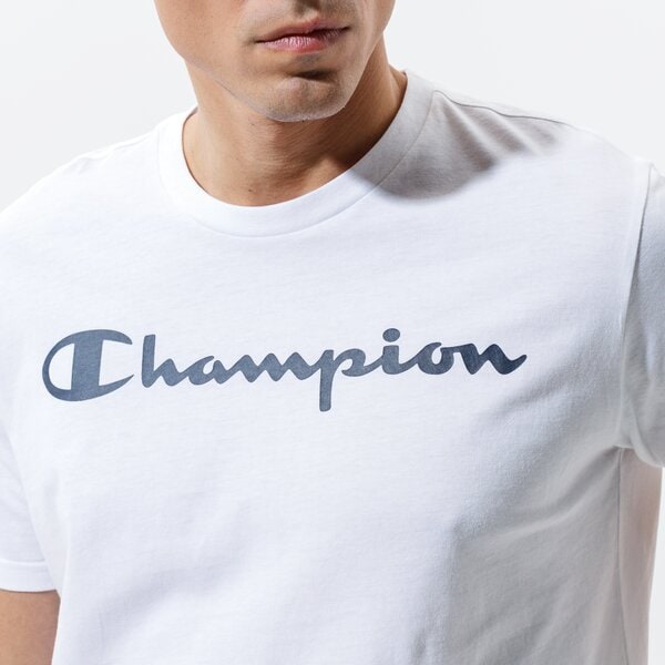 Vīriešu t krekli CHAMPION T-SHIRT CREWNECK T-SHIRT 216957ww001 krāsa balta