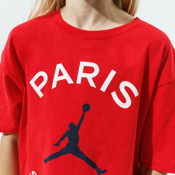 T krekli bērniem JORDAN T-SHIRT PSG BOXY TEE GIRL 4ja590-u10 krāsa sarkana