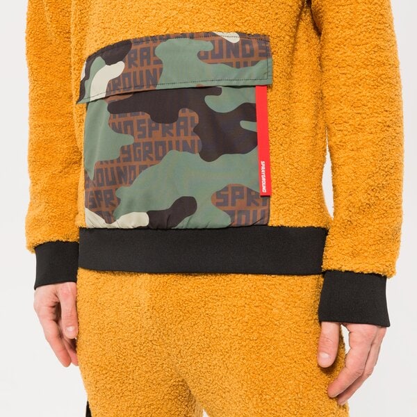 Vīriešu džemperis SPRAYGROUND  DŽEMPERIS AR KAPUCI  TEDDYCAMO POCKET sp268sand krāsa daudzkrāsaina