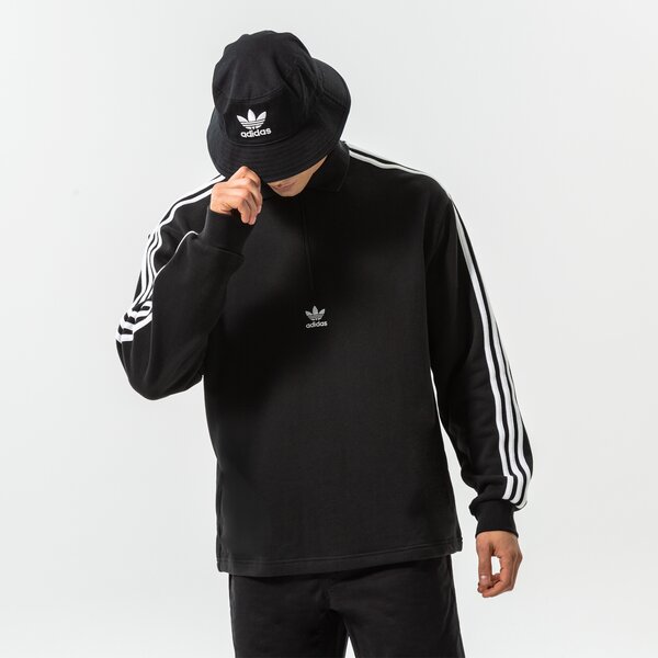 Vīriešu džemperis ADIDAS DŽEMPERIS 3-STRI-POLO LS hk7425 krāsa melna