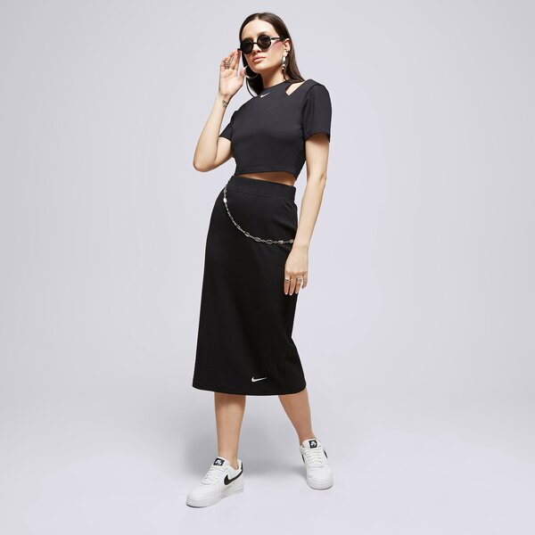 Krekli sievietēm NIKE T-SHIRT W NSW ESSNTL SS TOP CUT OUT dv7962-010 krāsa melna