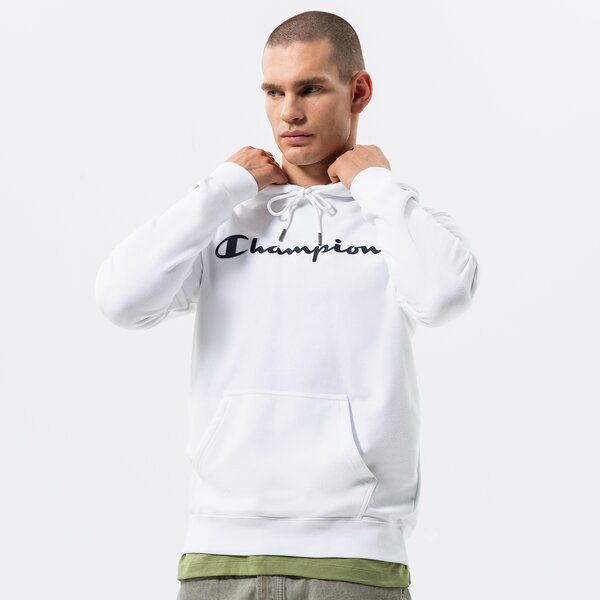 Vīriešu džemperis CHAMPION  DŽEMPERIS AR KAPUCI  HOODED SWEATSHIRT 217142ww001 krāsa balta