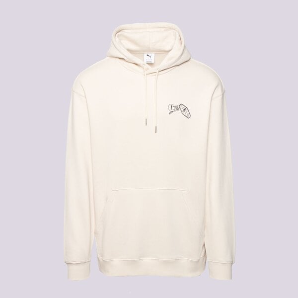 Vīriešu džemperis PUMA  DŽEMPERIS AR KAPUCI  GRAPHICS PUMA HOTEL HOODIE TR 629640 87 krāsa balta