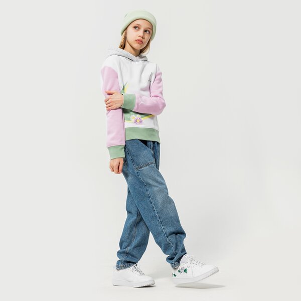 Džemperi bērniem JORDAN  DŽEMPERIS AR KAPUCI  JORDAN WRAP PULLOVER GIRL 45b319-001 krāsa balta