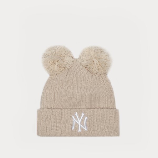 Sieviešu ziemas cepure NEW ERA CEPURE WMNS DOUBLE POM BEANIE NYY NEW YORK YANKEES 60364292 krāsa bēša