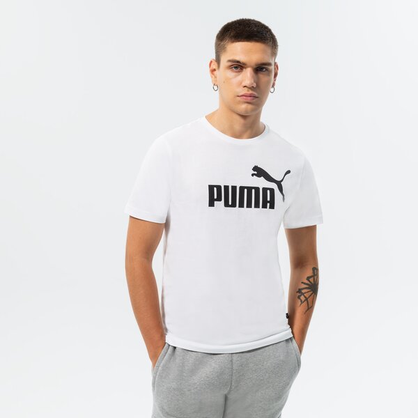 Vīriešu t krekli PUMA T-SHIRT ESS LOGO TEE 586666 02 krāsa balta