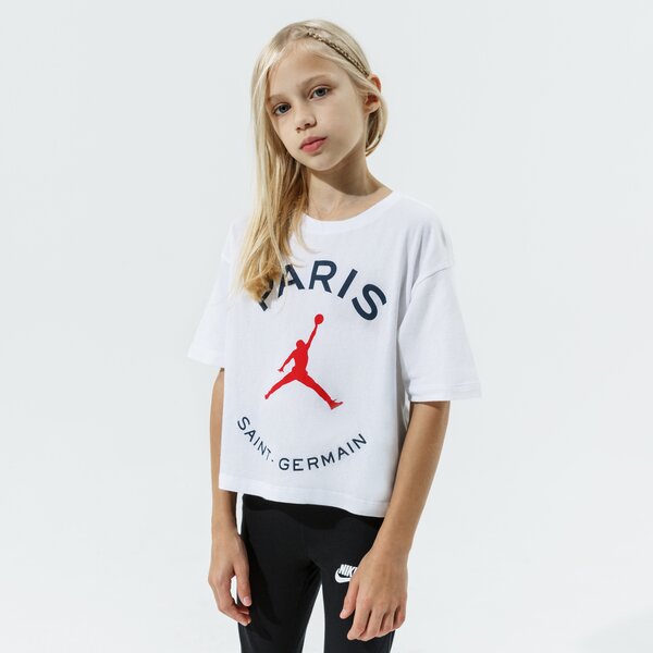 T krekli bērniem JORDAN T-SHIRT PSG BOXY TEE GIRL 4ja590-001 krāsa balta