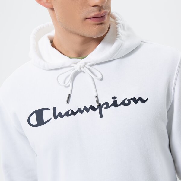 Vīriešu džemperis CHAMPION  DŽEMPERIS AR KAPUCI  HOODED SWEATSHIRT 217142ww001 krāsa balta