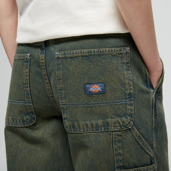 Sieviešu bikses DICKIES BIKSES X LOOSE DENIM CARPENTER PANT W dk0a4z6sk571 krāsa zaļa