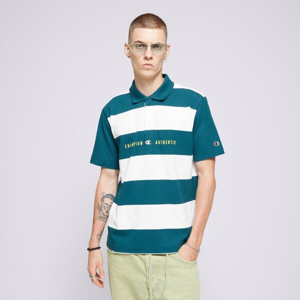 Vīriešu t krekli CHAMPION POLO STRIPED POLO 219858gs549 krāsa zaļa