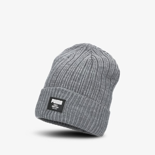 Sieviešu ziemas cepure PUMA CEPURE ZIEMAS RIBBED CLASSIC BEANIE 2283106 krāsa pelēka