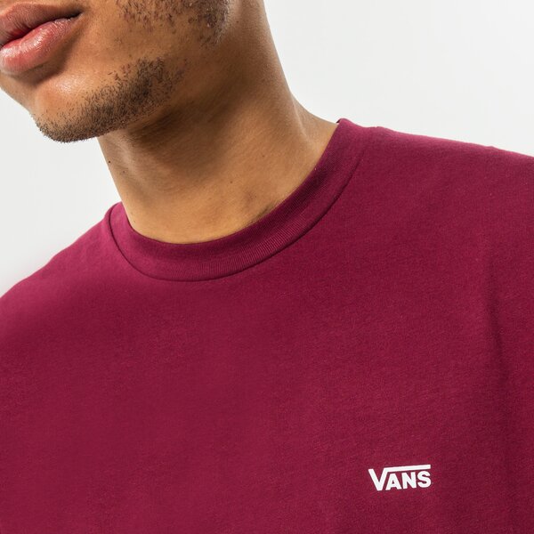 Vīriešu t krekli VANS T-SHIRT MN LEFT CHEST LOGO TEE BURGUNDY vn0a3czebrg1 krāsa bordo