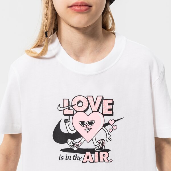 T krekli bērniem NIKE T-SHIRT G NSW TEE DPTL VALENTINE GIRL do1327-100 krāsa balta