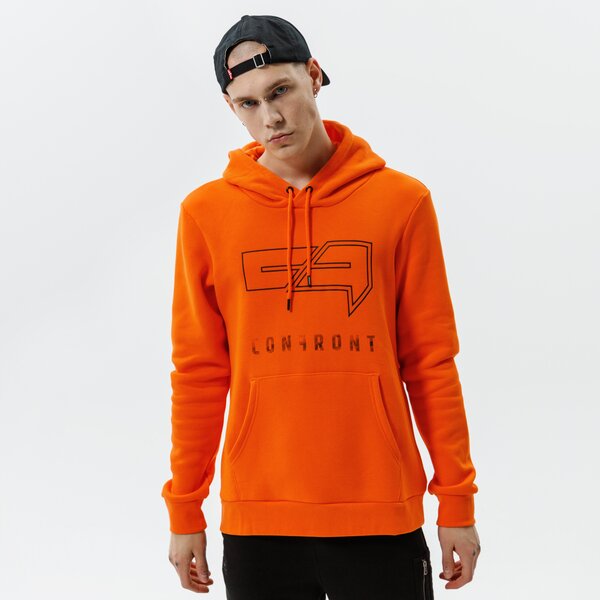 Vīriešu džemperis CONFRONT  DŽEMPERIS AR KAPUCI  LOGO ORANGE cf321blm31002 krāsa oranža