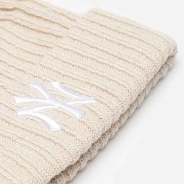 Sieviešu ziemas cepure NEW ERA CEPURE WMNS DOUBLE POM BEANIE NYY NEW YORK YANKEES 60364292 krāsa bēša