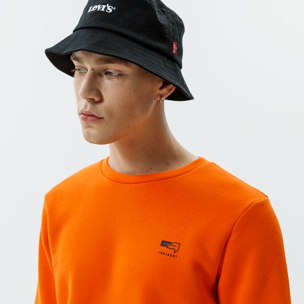 Vīriešu džemperis CONFRONT DŽEMPERIS SMALL LOGO CREW ORANGE cf321blm32002 krāsa oranža