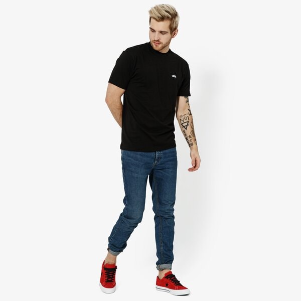 Vīriešu t krekli VANS T-KREKLS MN LEFT CHEST LOGO TEE BLACK vn0a3czey281 krāsa melna