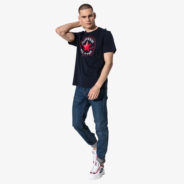 Vīriešu t krekli CONVERSE T-SHIRT SS CHUCK PATCH TEE 10007887-a02 krāsa tumši zila