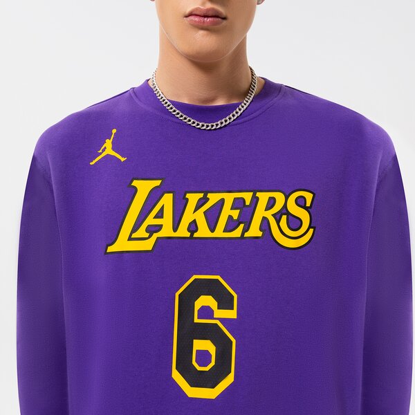 Vīriešu džemperis NIKE DŽEMPERIS LAL M NK FLC CREW N&N CTS ST NBA dn4718-504 krāsa violeta